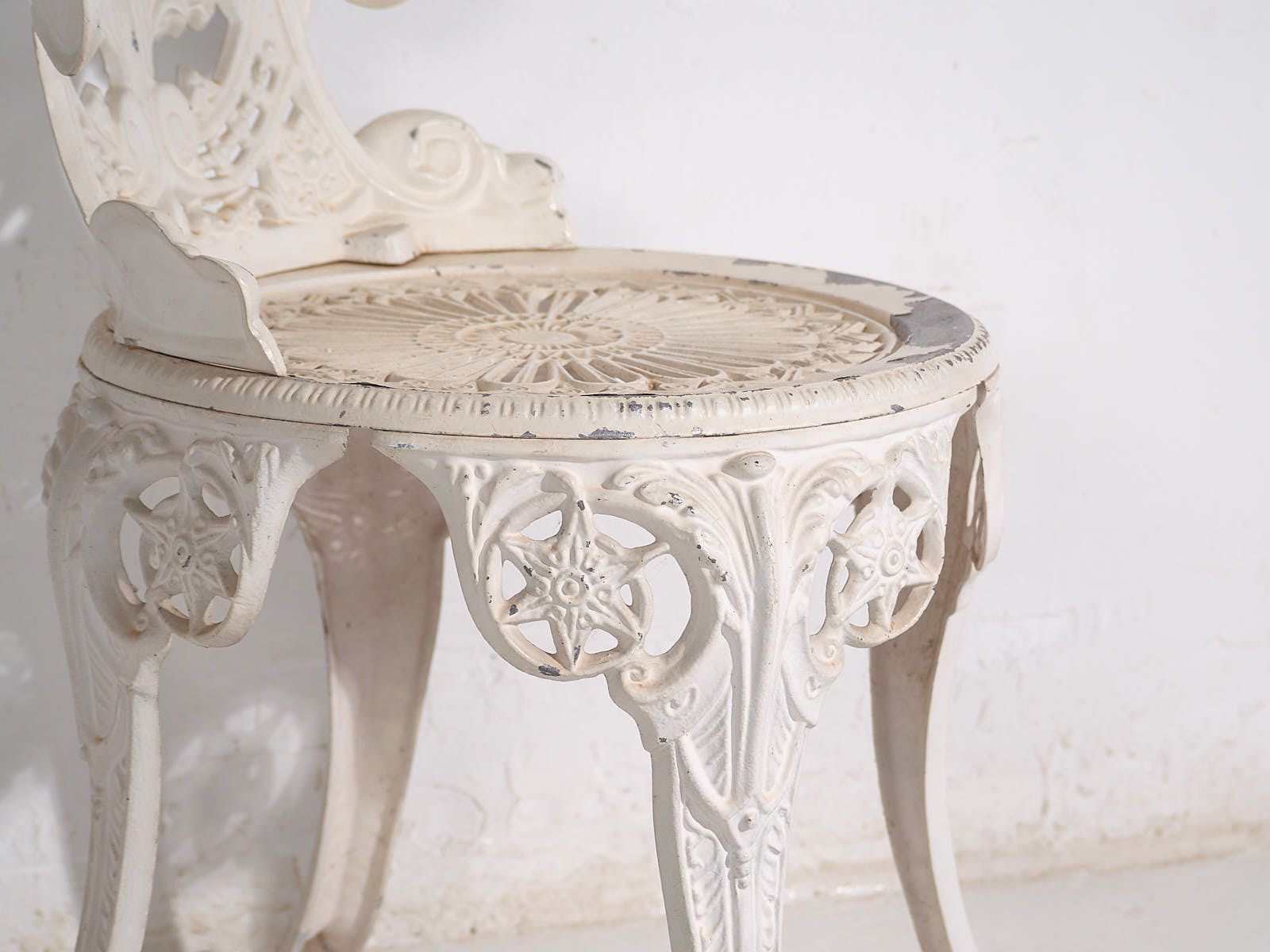 photo for sale Art Nouveau Garden Table And Chairs Set (C.1950). Set Of 5 Pieces