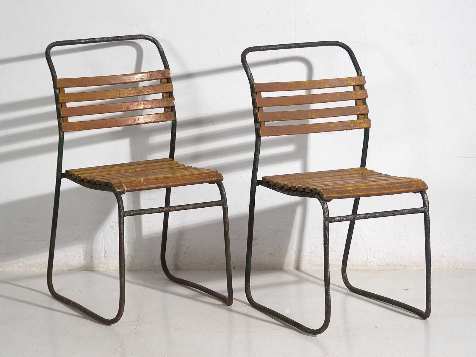 photo for sale Antique Garden Chairs (C.1920). Set Of 2 Pieces #32