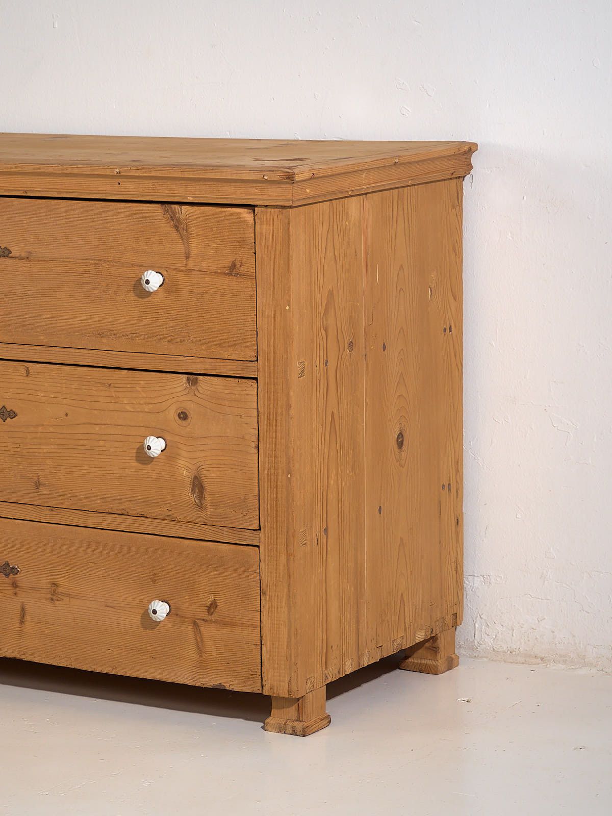 Antique Solid Wood Chest Of Drawers (C.1920) #14 photo vintage