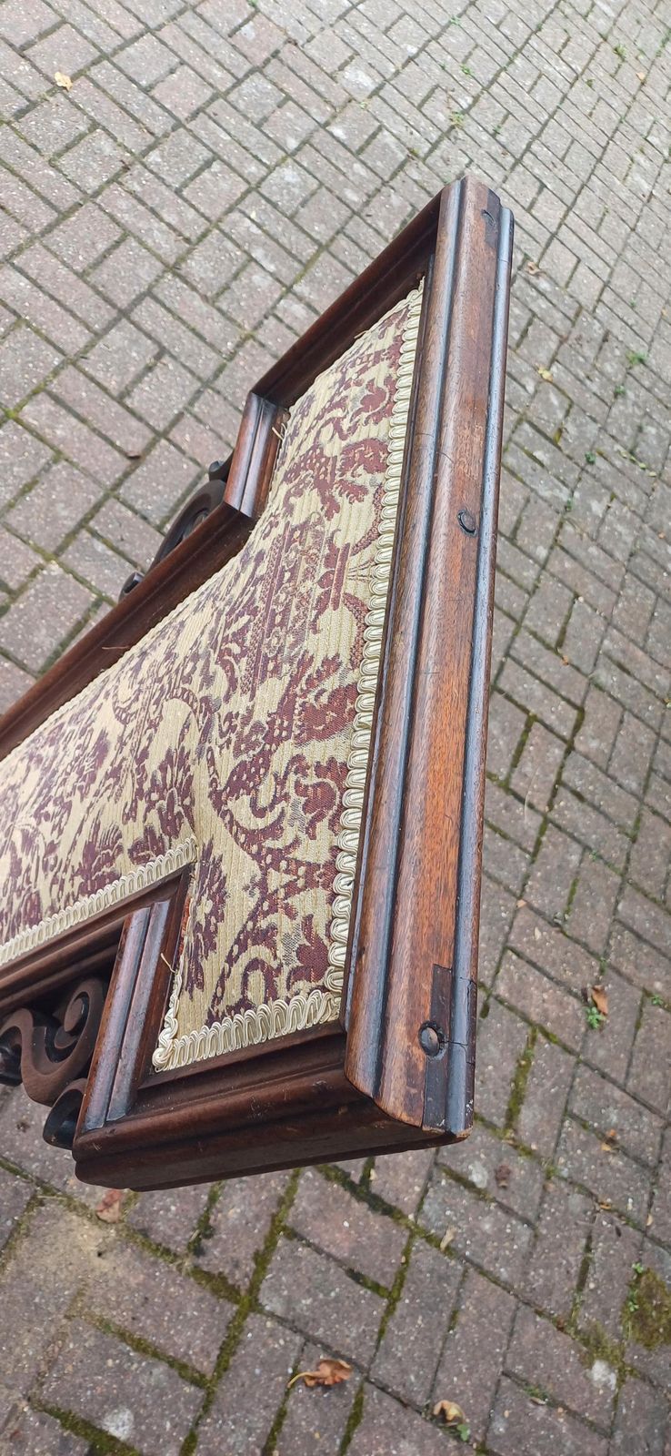 Antique Victorian Aesthetic Movement Nursing Chair With Ornate Carved Scrolls & T Shaped Upholstered Back C1870s Mahogany photo furniture