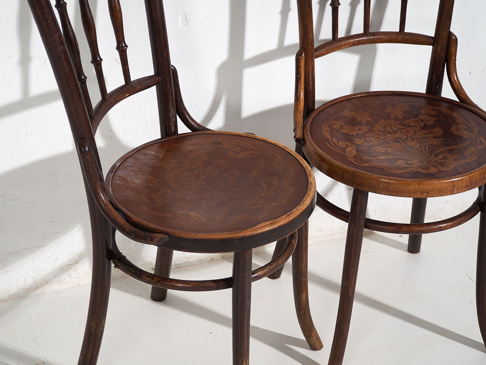 Antique Parisian Cafe Style Chairs (C.1920). Set Of 6 Pieces #3 photo 1211.0