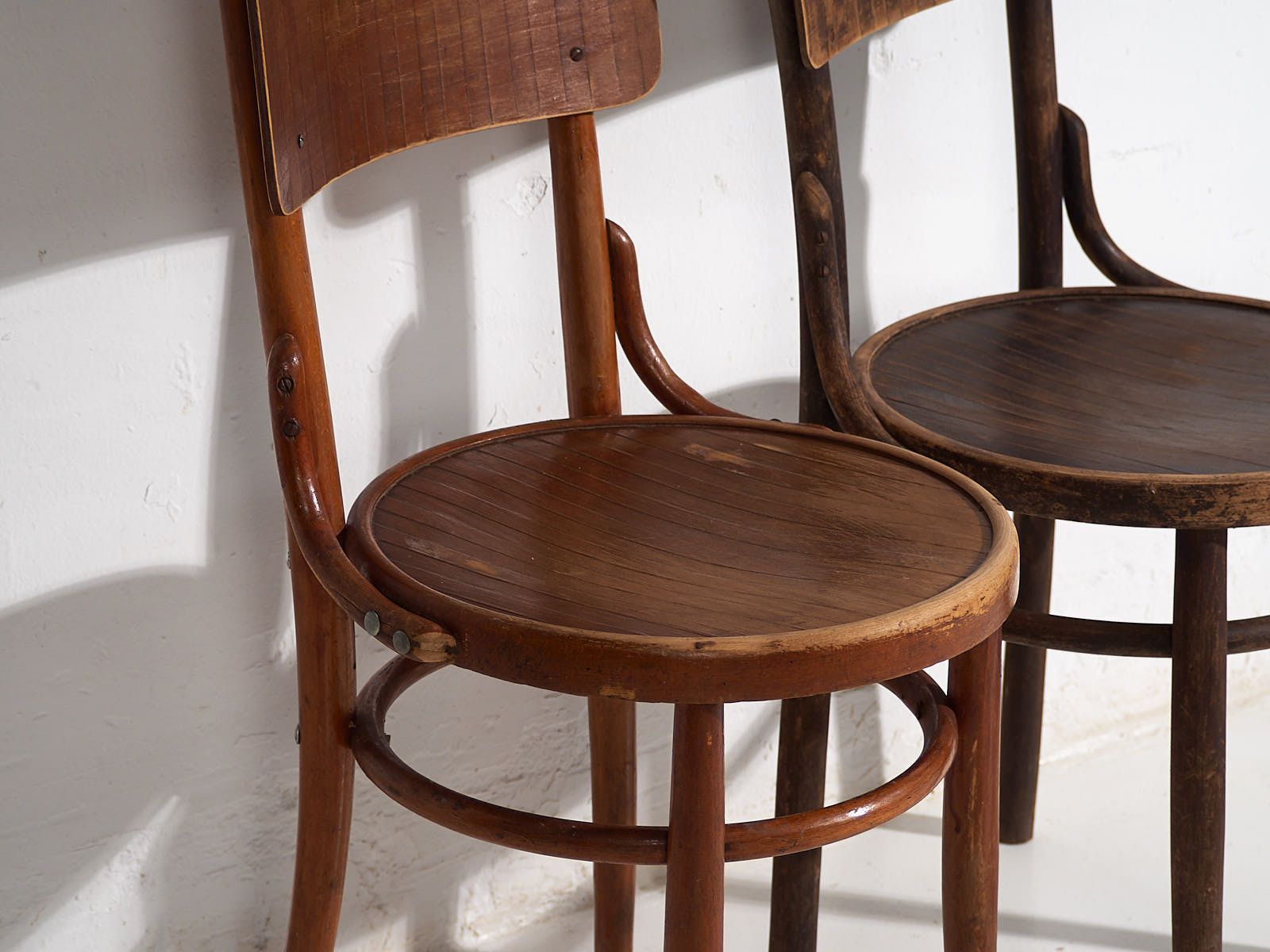 photo for sale Antique Bentwood Dining Chairs (C.1920). Set Of 4 Pieces #6