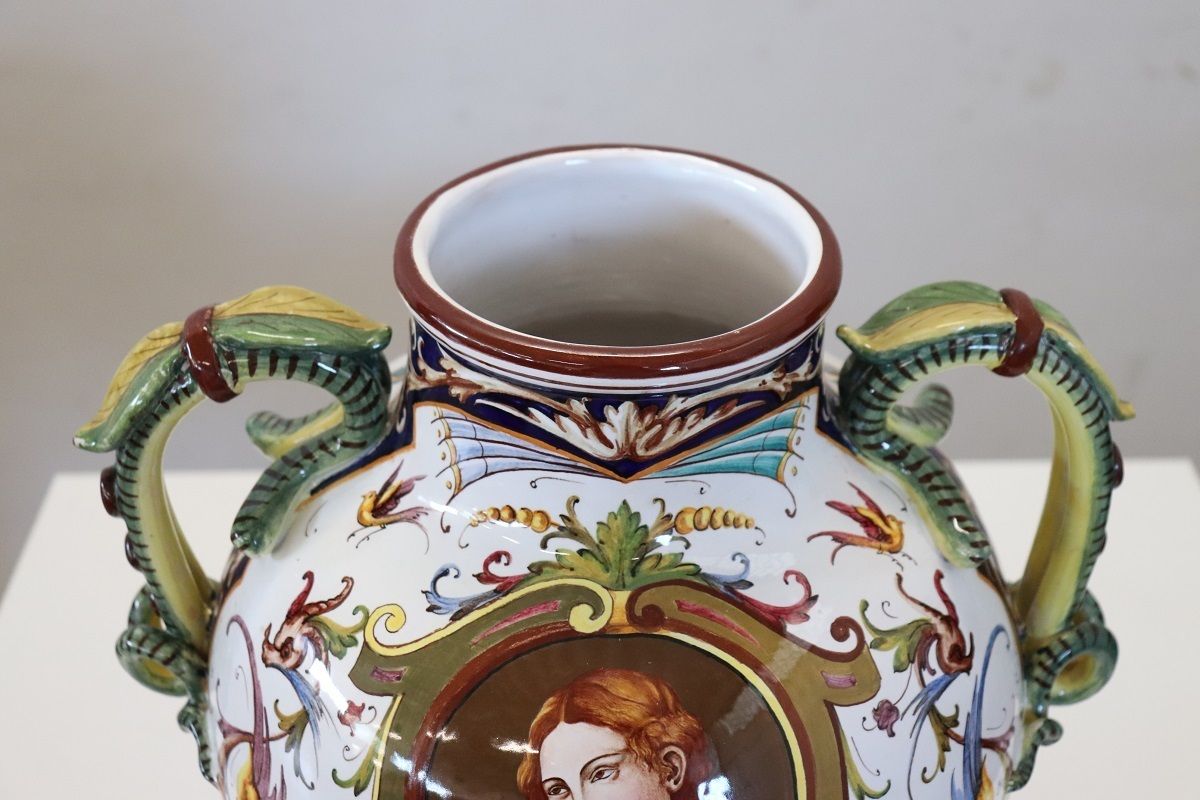Ceramic Vase With Classical Decor From Faenza, Italy, 1950s photo 1175.0