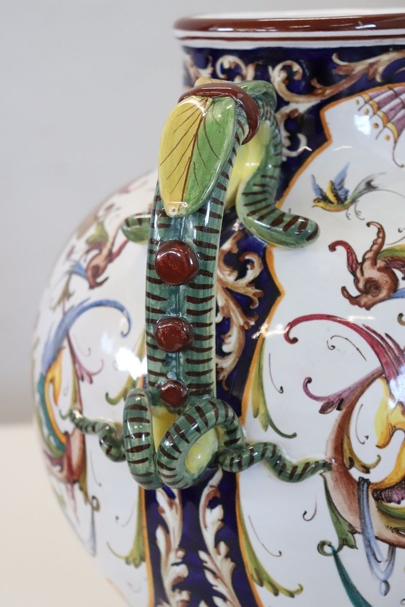 1175.0 Ceramic Vase With Classical Decor From Faenza, Italy, 1950s photo