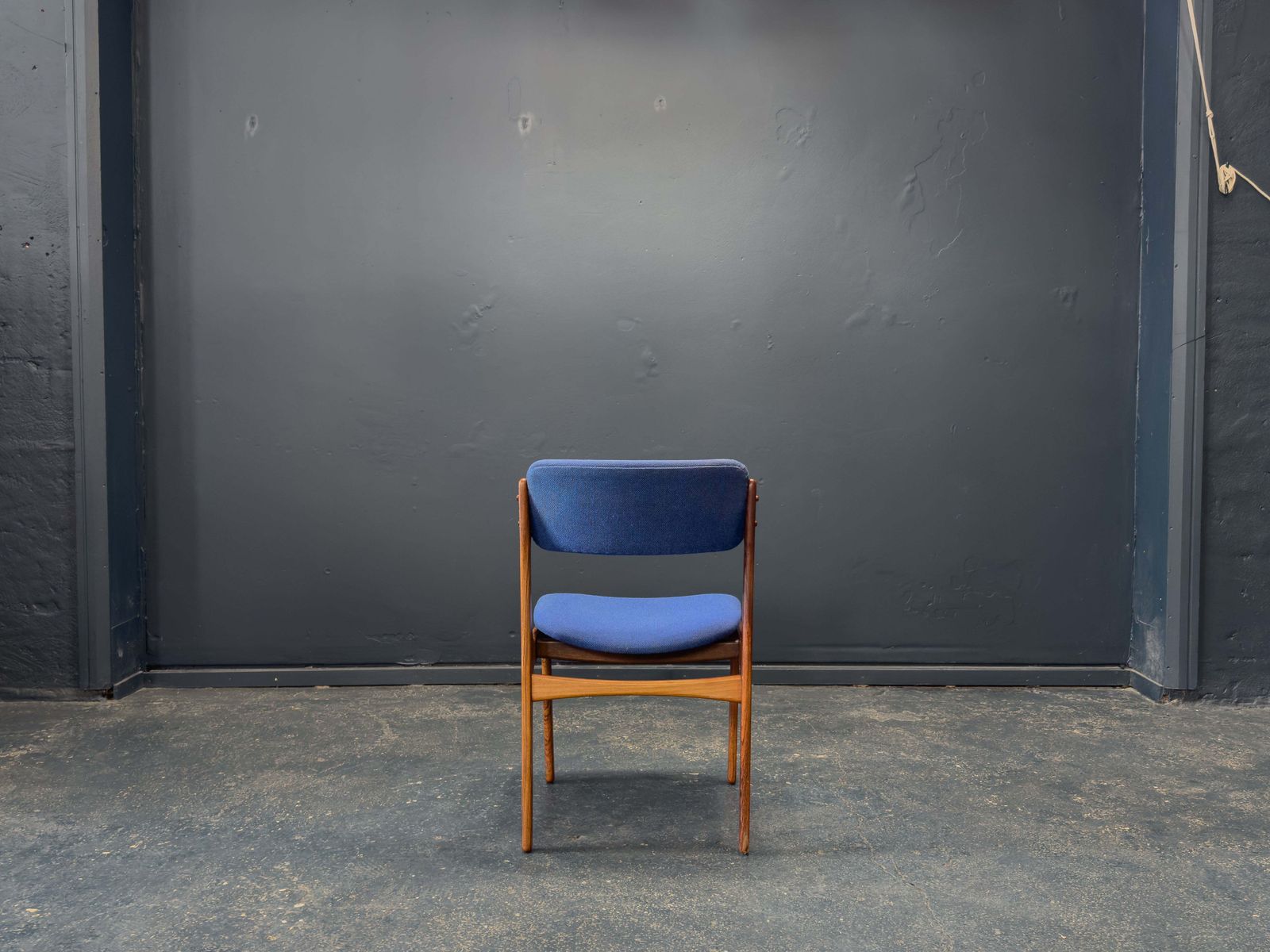 Set Of 6 Erik Buch Model 49 Rosewood And Blue Upholstered Dining Chairs photo 2390.0