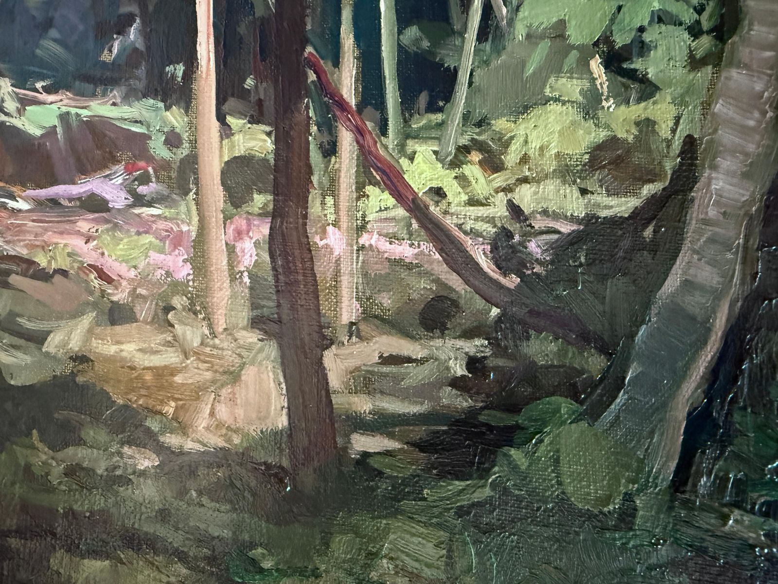 Ferran Ponsjoan Forest Glade Spanish Landscape Oil Painting On Canvas C.1960 photo buy