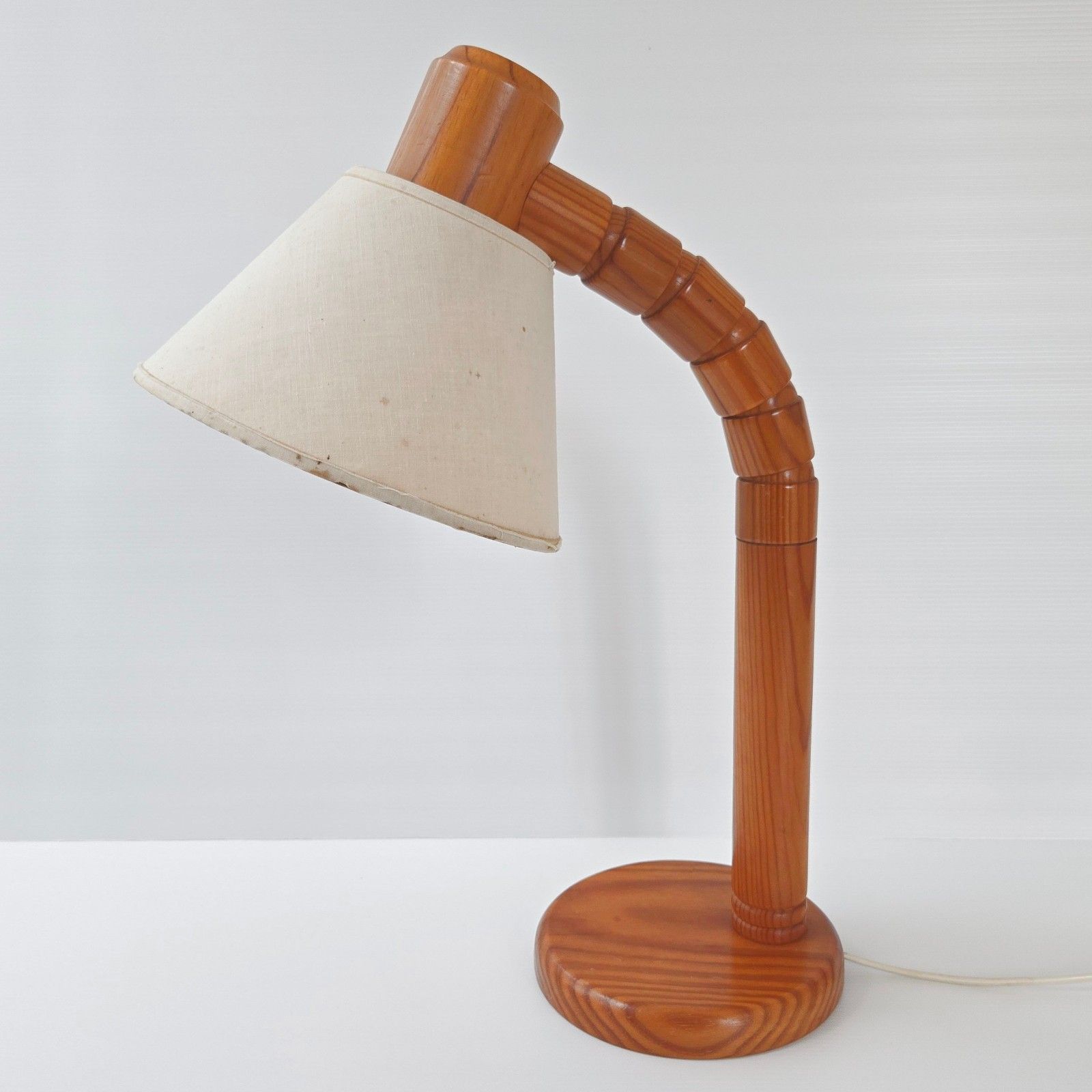 Vintage 1970 Pin Articulated Lamp For Solbackens Svarveri Sweden Scandinavian