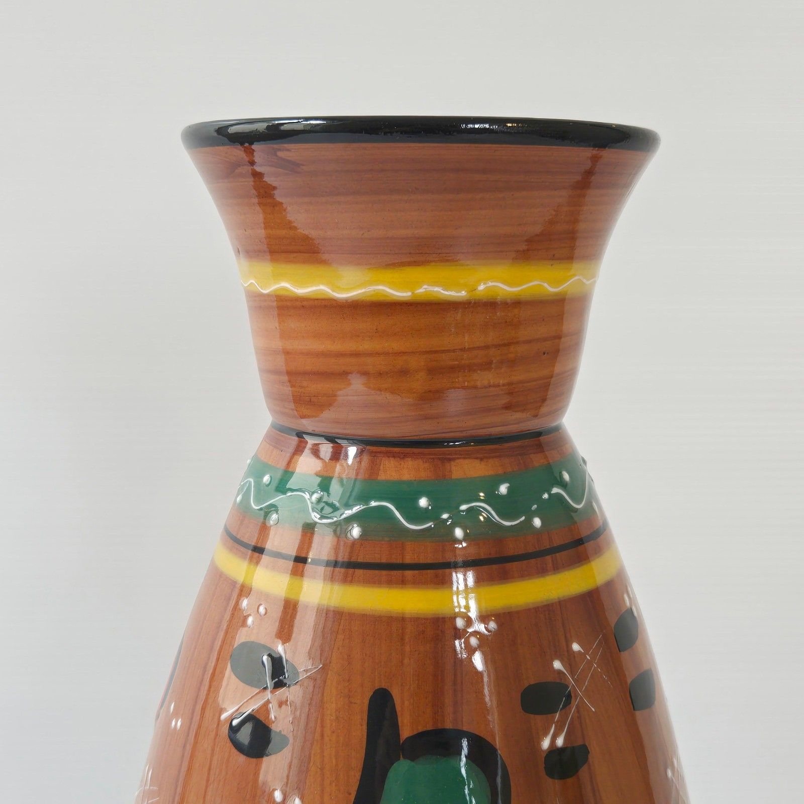 Large Diabolo Vase Vintage 1950 Italian Ceramic 50s Retro 50s photo Home Decor
