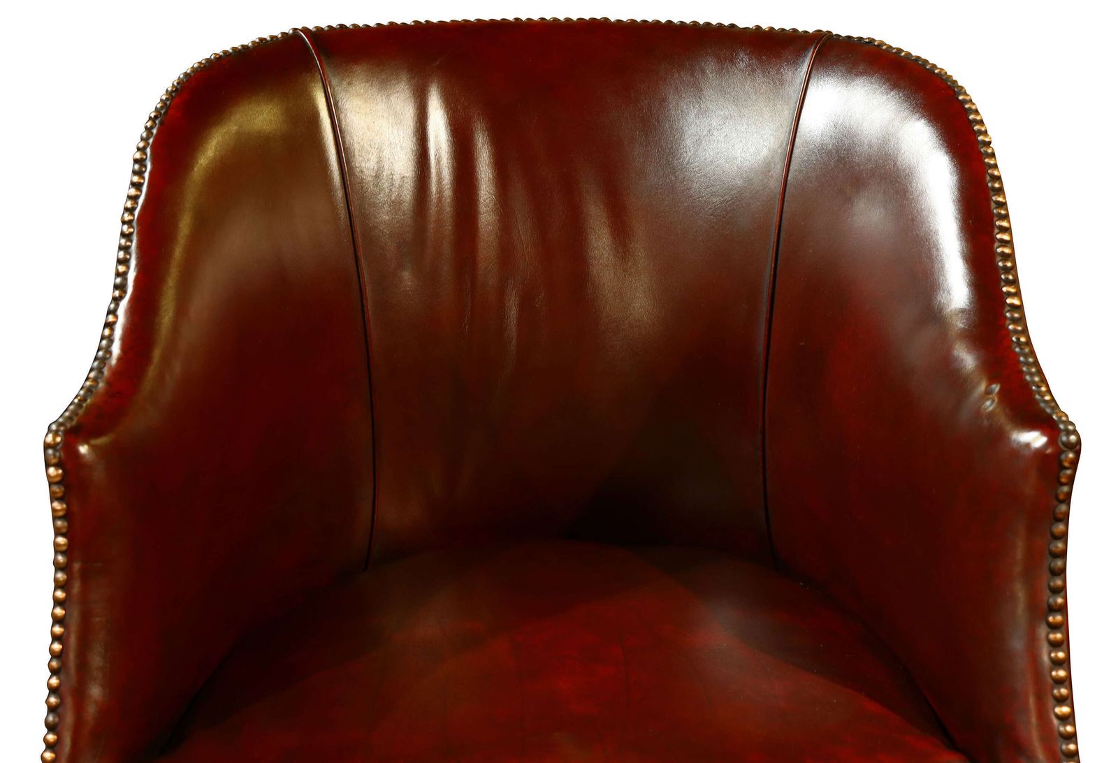 Antique Mahogany Library Chair In Burgundy Leather C.1900 photo 662.0