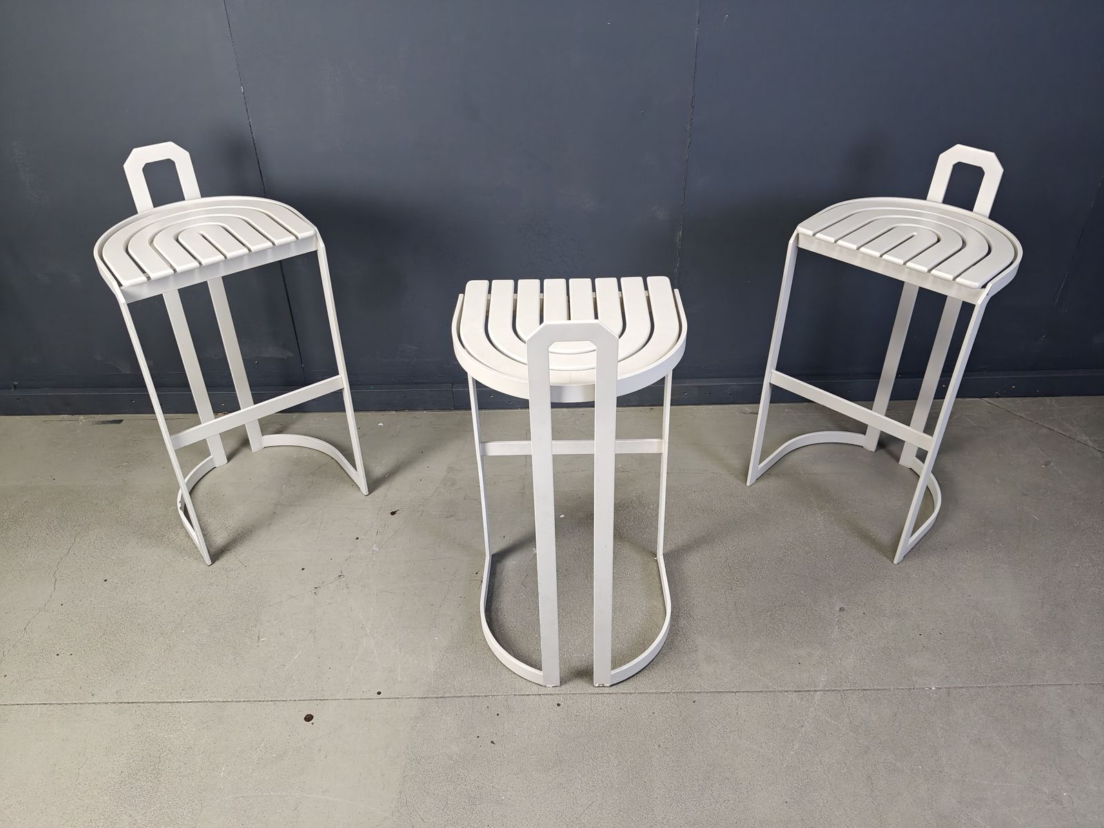 Vintage Bar Stools By Allmilmö, 1980s, Set Of 3 photo for sale
