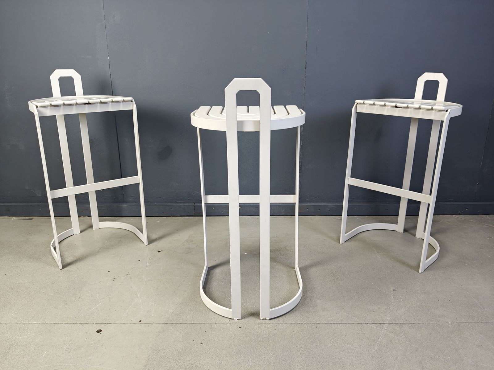 Vintage Bar Stools By Allmilmö, 1980s, Set Of 3 photo 850.0