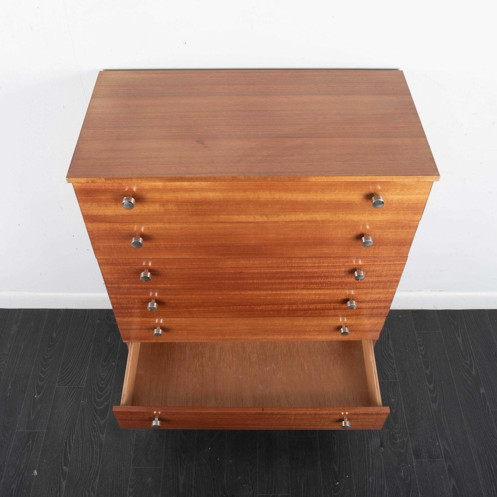 1960s Midcentury Teak Chest Of Drawers Made By Schreiber Bedside Cabinet On Legs photo 415.0