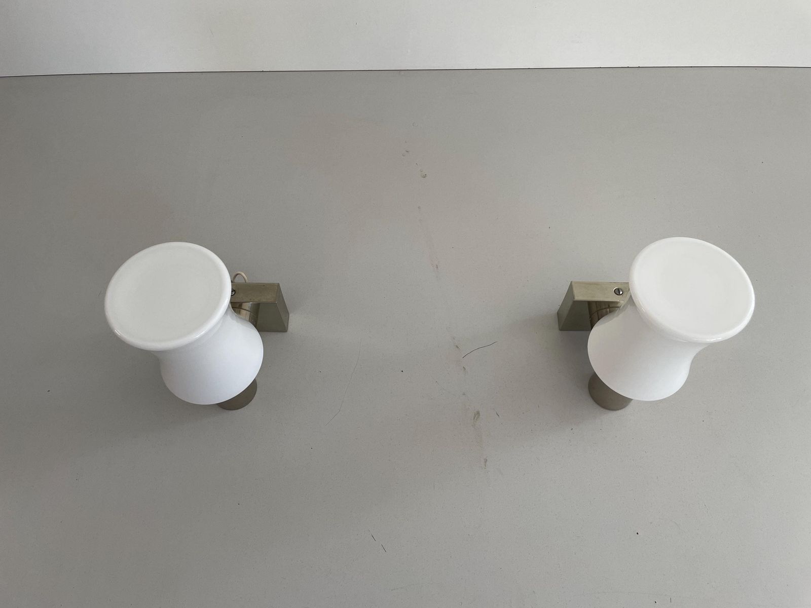 Space Age Glass And Metal Pair Of Sconces By N Leuchten, 1970s, Germany photo 1232.0