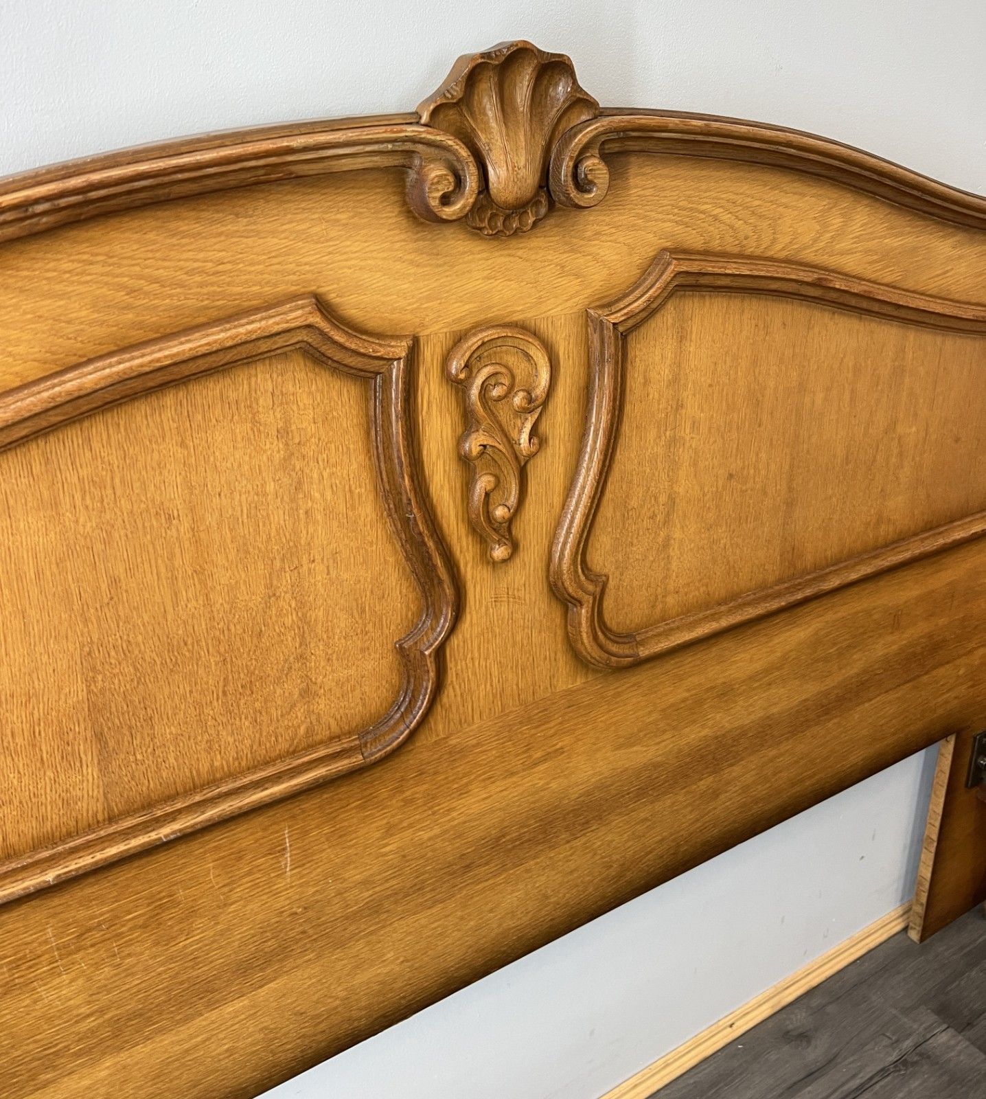 photo for sale Bed Frame Vintage French Louis Style Double With Matching Bedsides Lot 4101