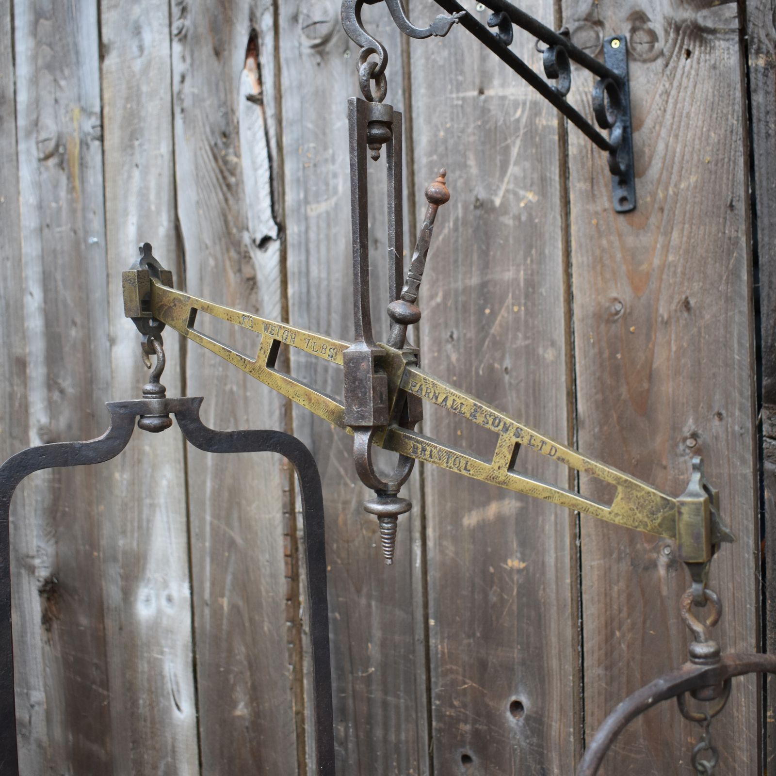 Home Decor Antique Parnall & Sons Bristol Cast Iron Brass Grocery Shop Weighing Scales photo