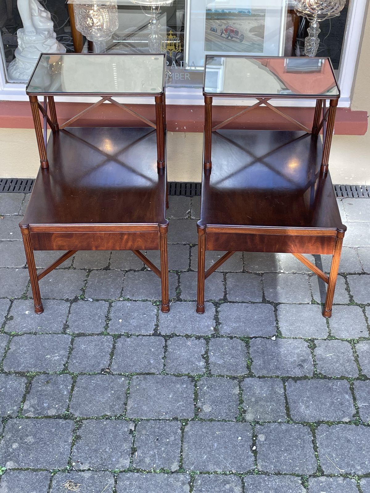 Pair Of Regency Style Twentieth Century Bedside Tables photo 495.0