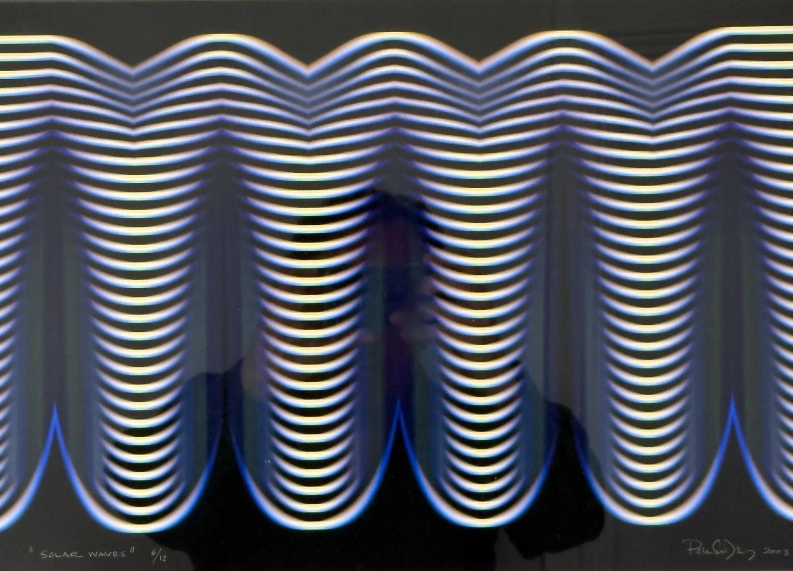 Peter Sedgley, British (B.1930) "Solar Waves',  Cybergraph, Signed, Dated And Numbered 6/12 , 2003 photo furniture