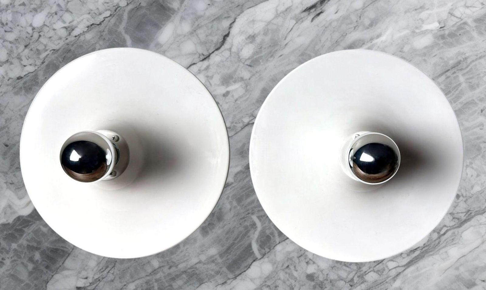 Gorgoni Gianluigi Style Pair Of Italian Ceiling Wall Lamps In Lacquered Aluminum photo 862.0