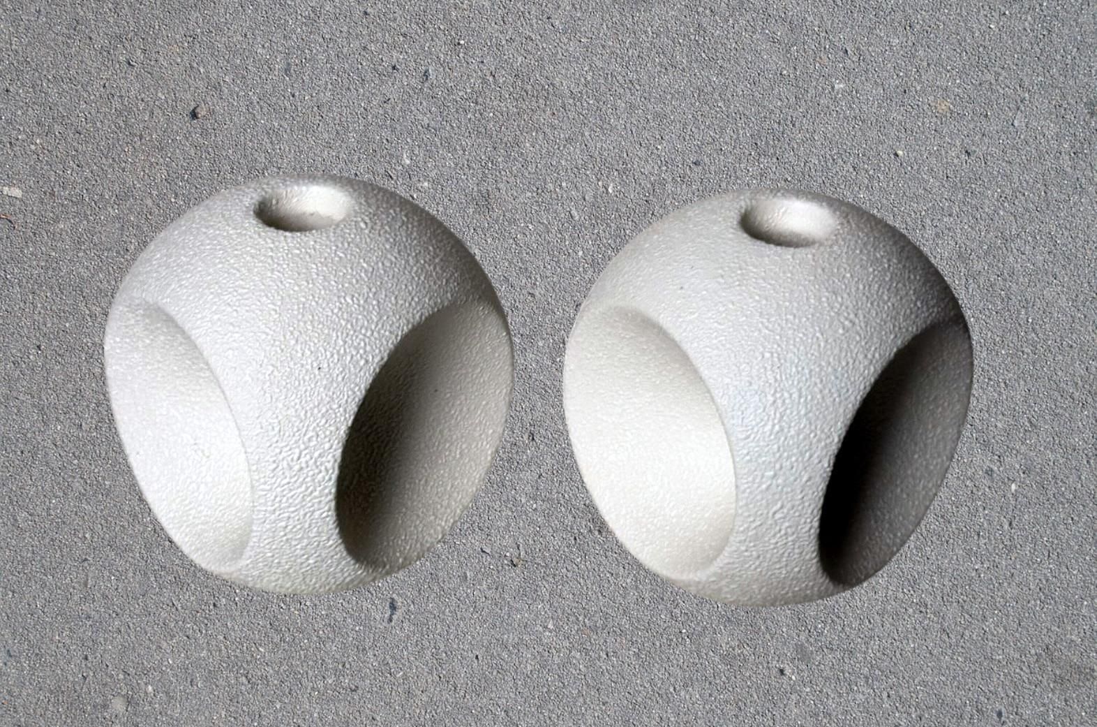 Bertoncello  Pair Of White Glazed Ceramic Candlesticks Design By Roberto Rigon photo 808.0