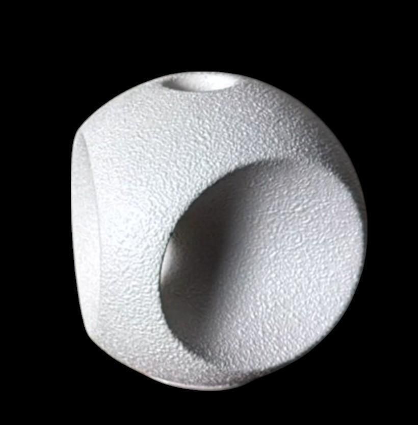 photo vinterior Bertoncello  Pair Of White Glazed Ceramic Candlesticks Design By Roberto Rigon