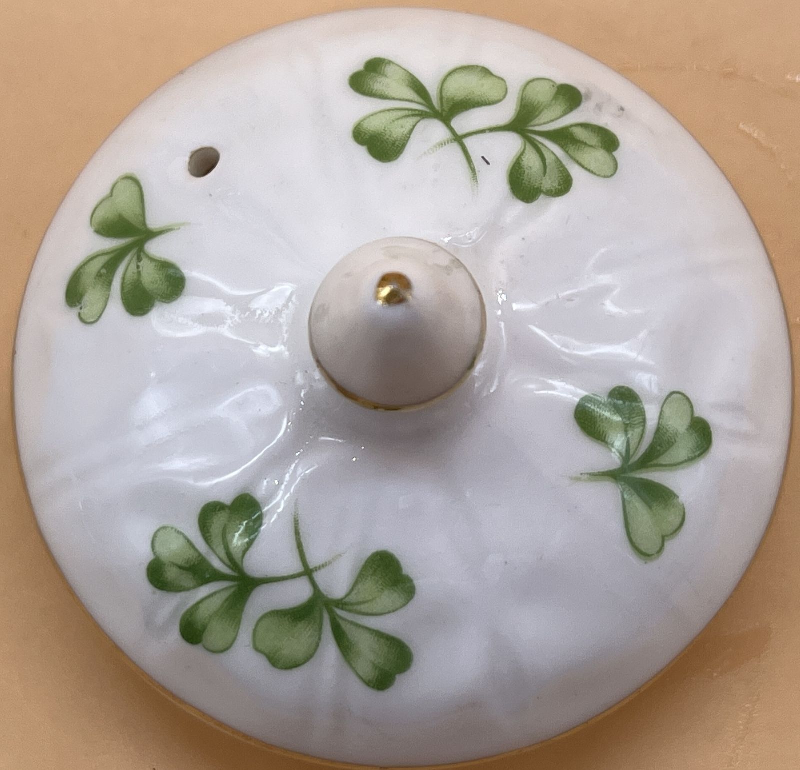 1930's Aynsley China Crocus Shape Shamrock Design Chintz 1.25 Pint Capacity Coffee Pot. photo for sale