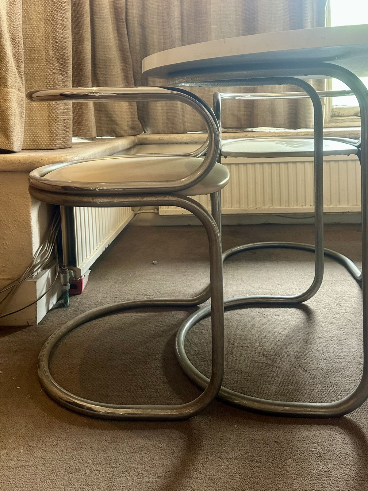 Late 1960’s Original Set Of Dining Table And 6 Matching Chairs photo furniture