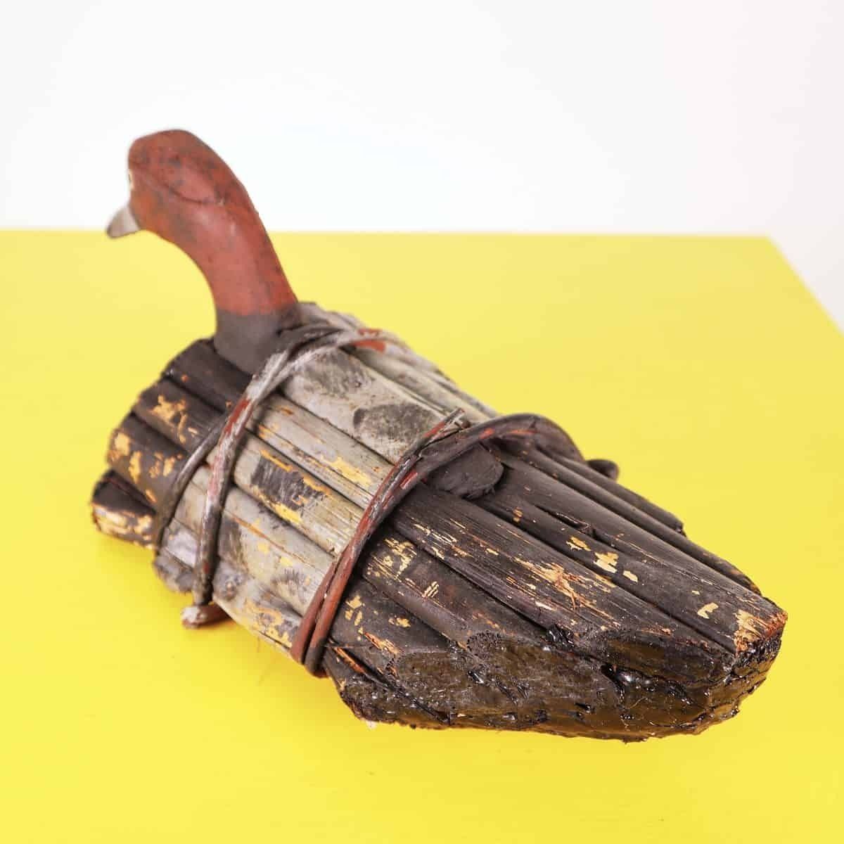Vintage Hunting Duck Call Made Of Cane And Wood photo for sale