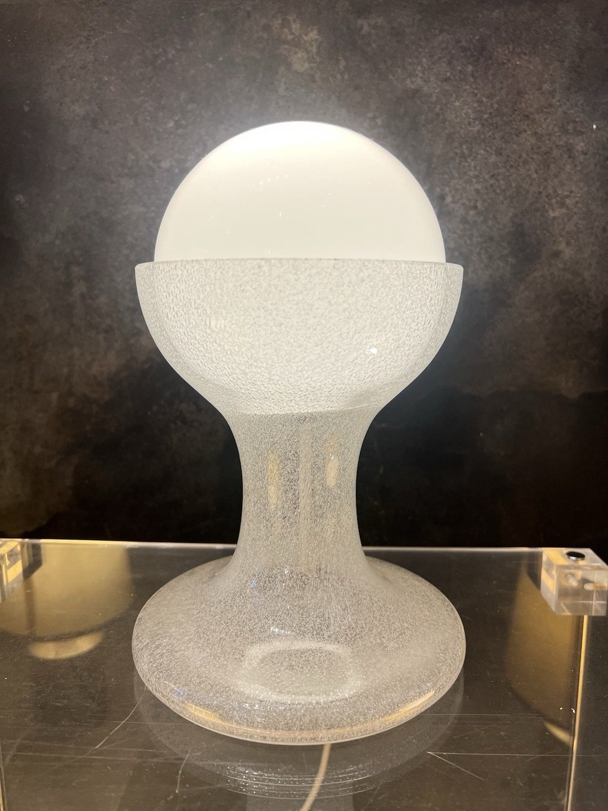 Carlo Nason Mazzega Lt 215 Table Lamp Pulegoso Glass Murano photo Lighting