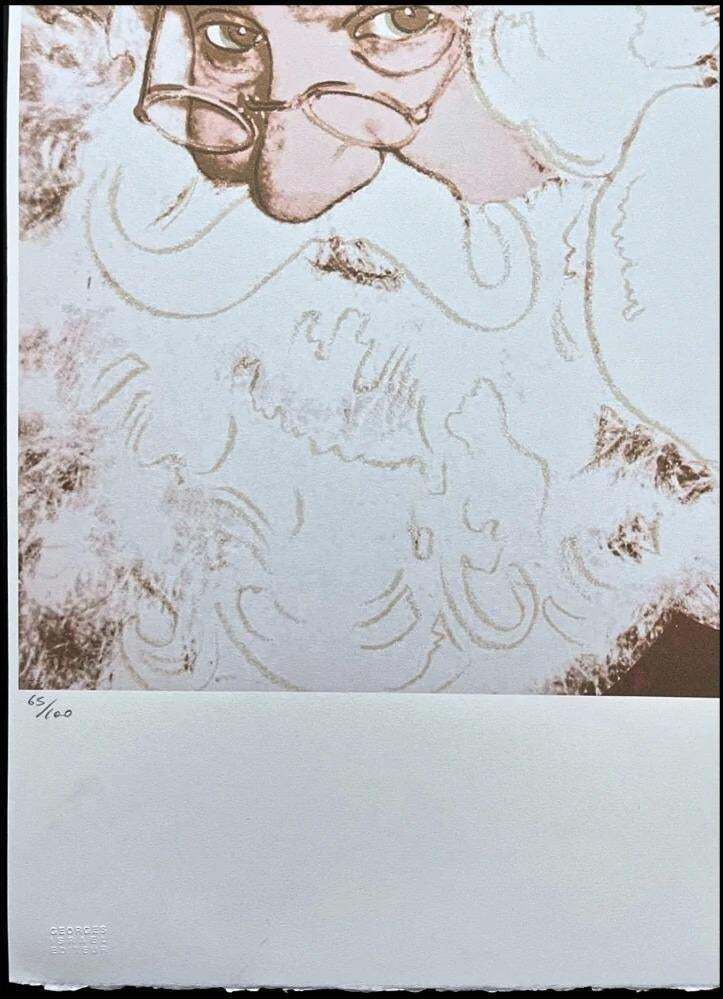Andy Warhol, Santa Claus, 1980s, Lithograph photo furniture
