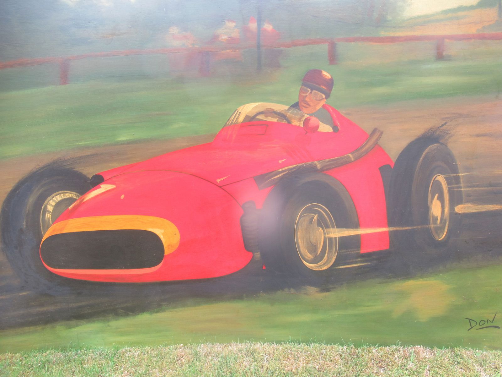 Art Large   Piece Of Wall Art   Racing  Car   1960s photo