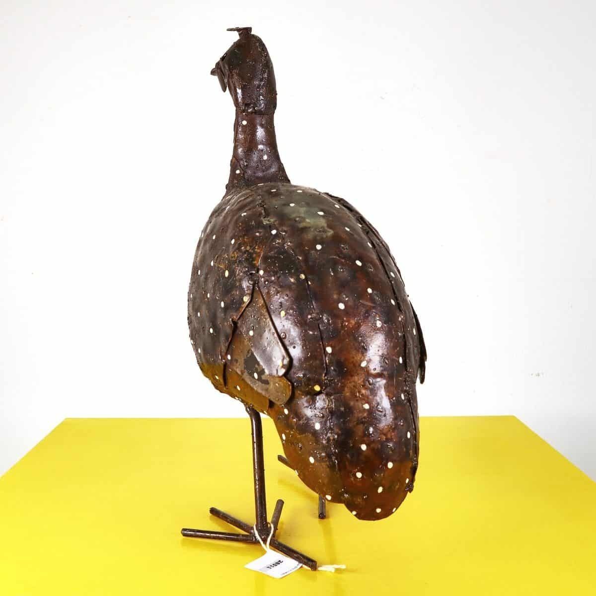Metal Garden Guinea Fowl Sculpture photo 65.0