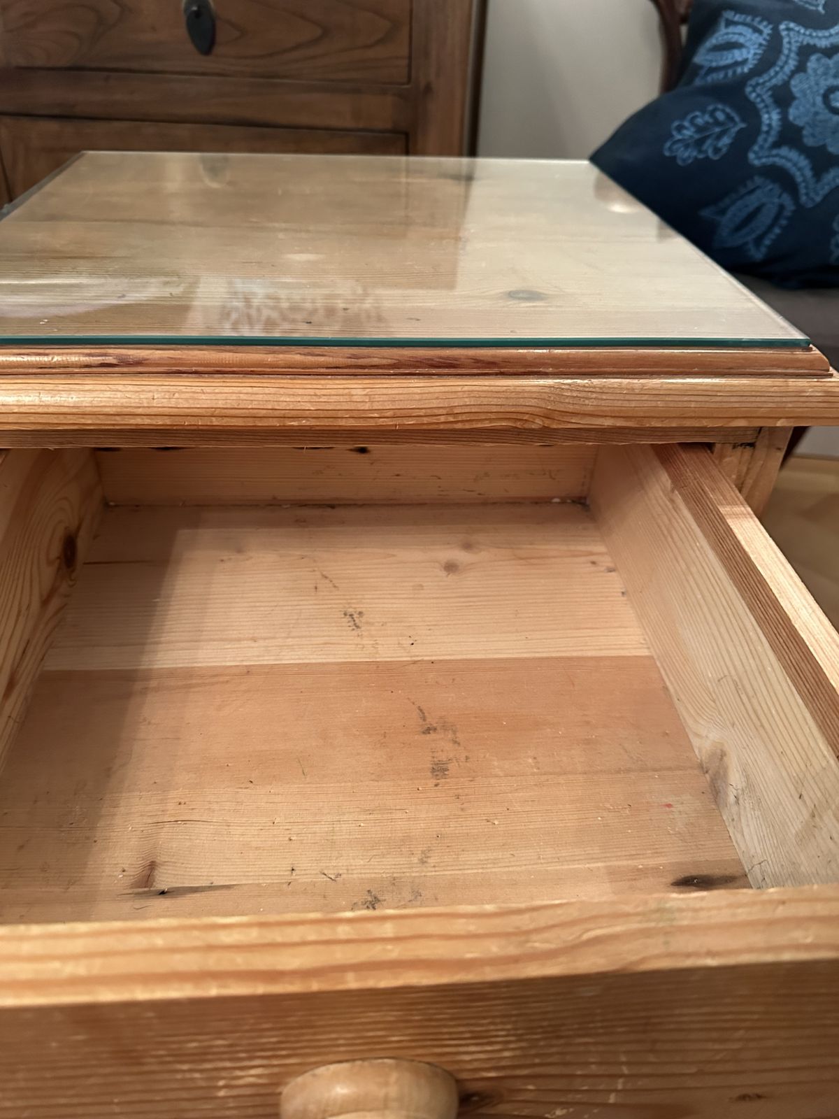 Reclaimed Pine Bedside Table photo furniture