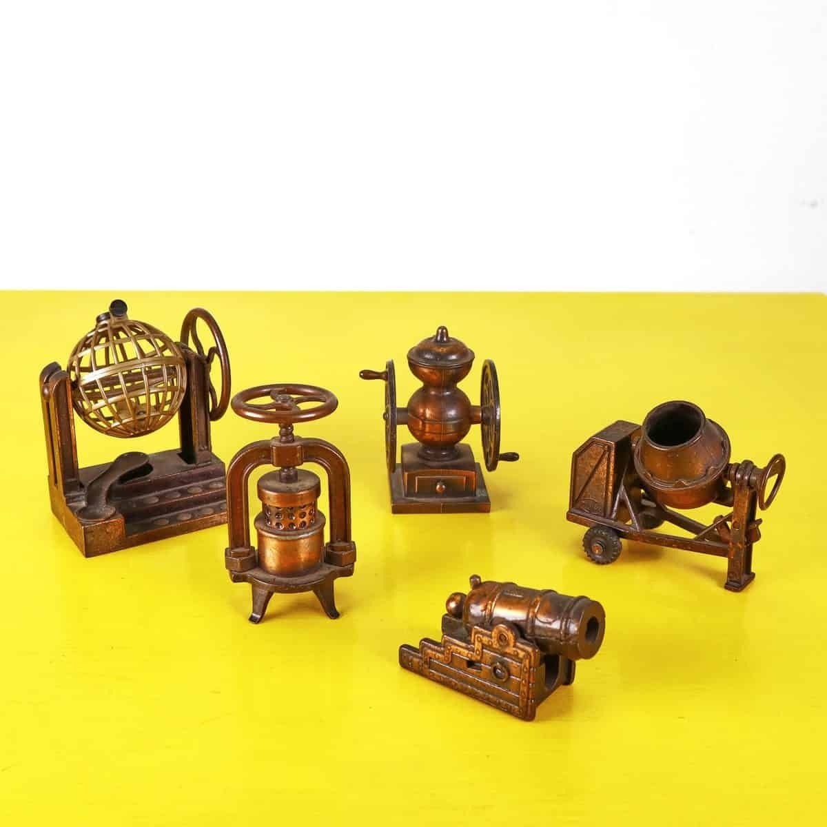 5 Piece Collectible Metal Pencil Sharpeners