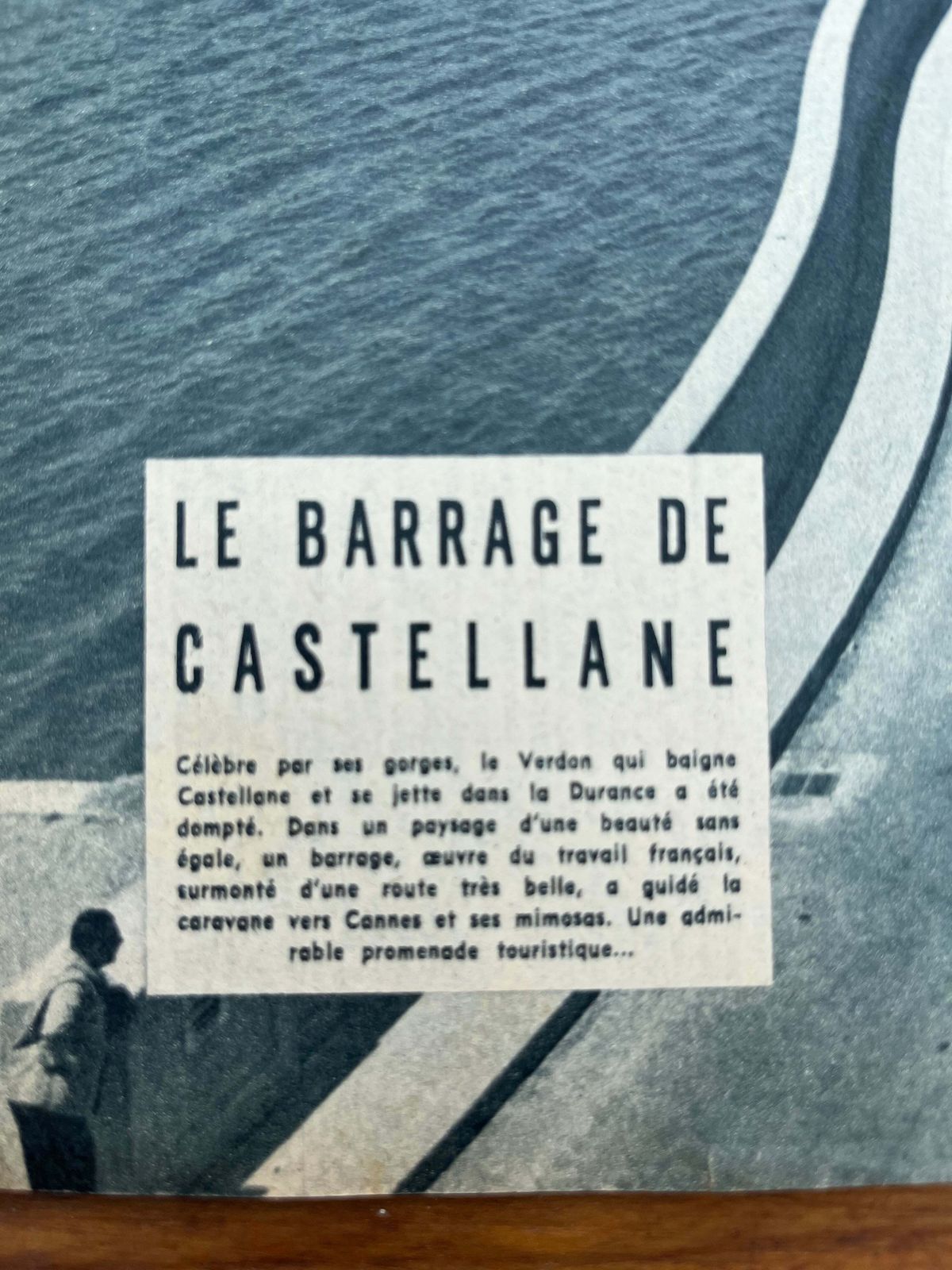 Vintage Cycling Tour De France, Barrage De Castellane Original 1957 photo for sale