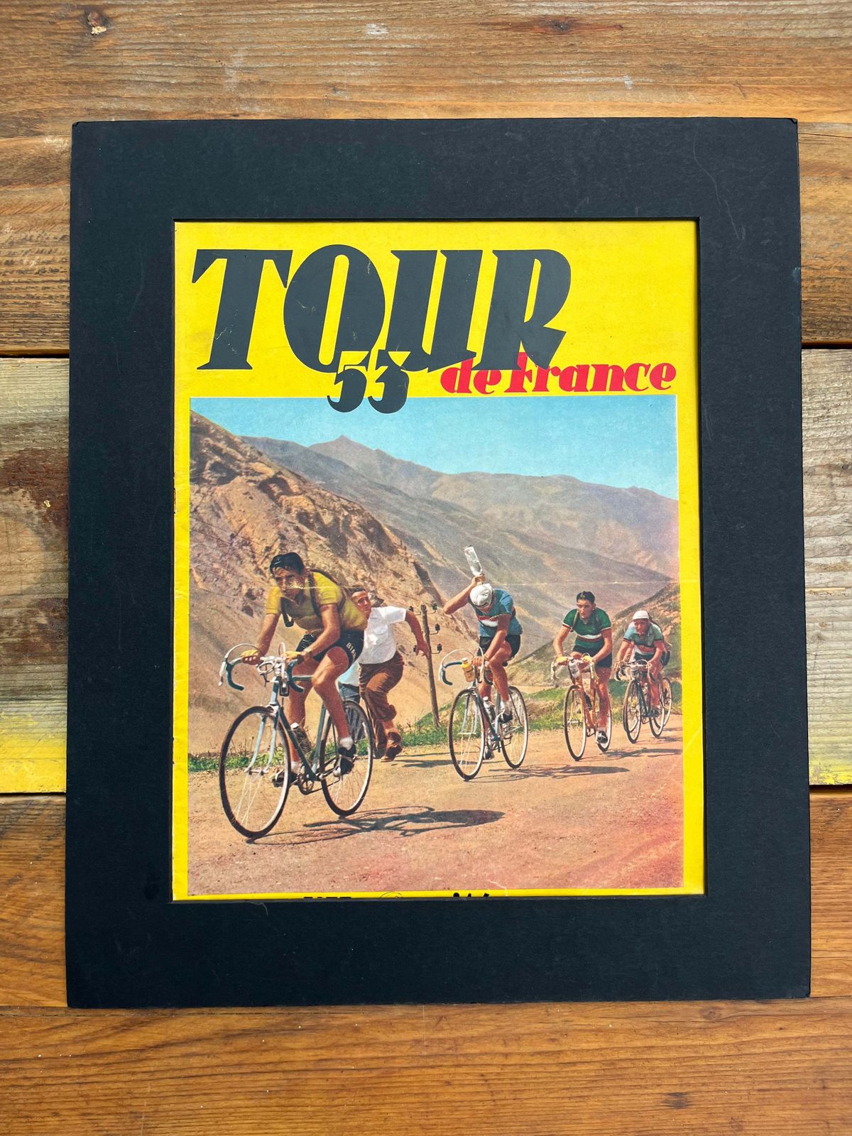 Vintage Tour De France Cycling Print   Fausto Coppi 1953
