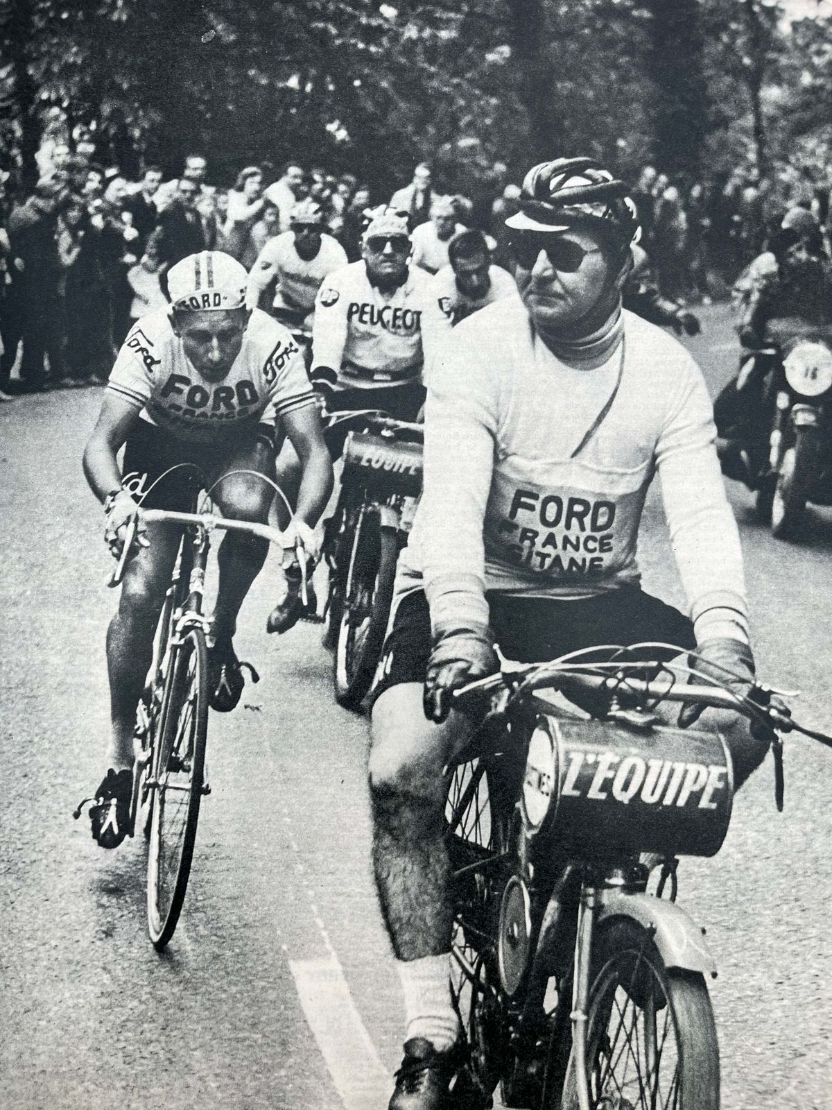 Vintage Cycling Print   Jacques Anquetil, Tour De France, 1965 photo furniture