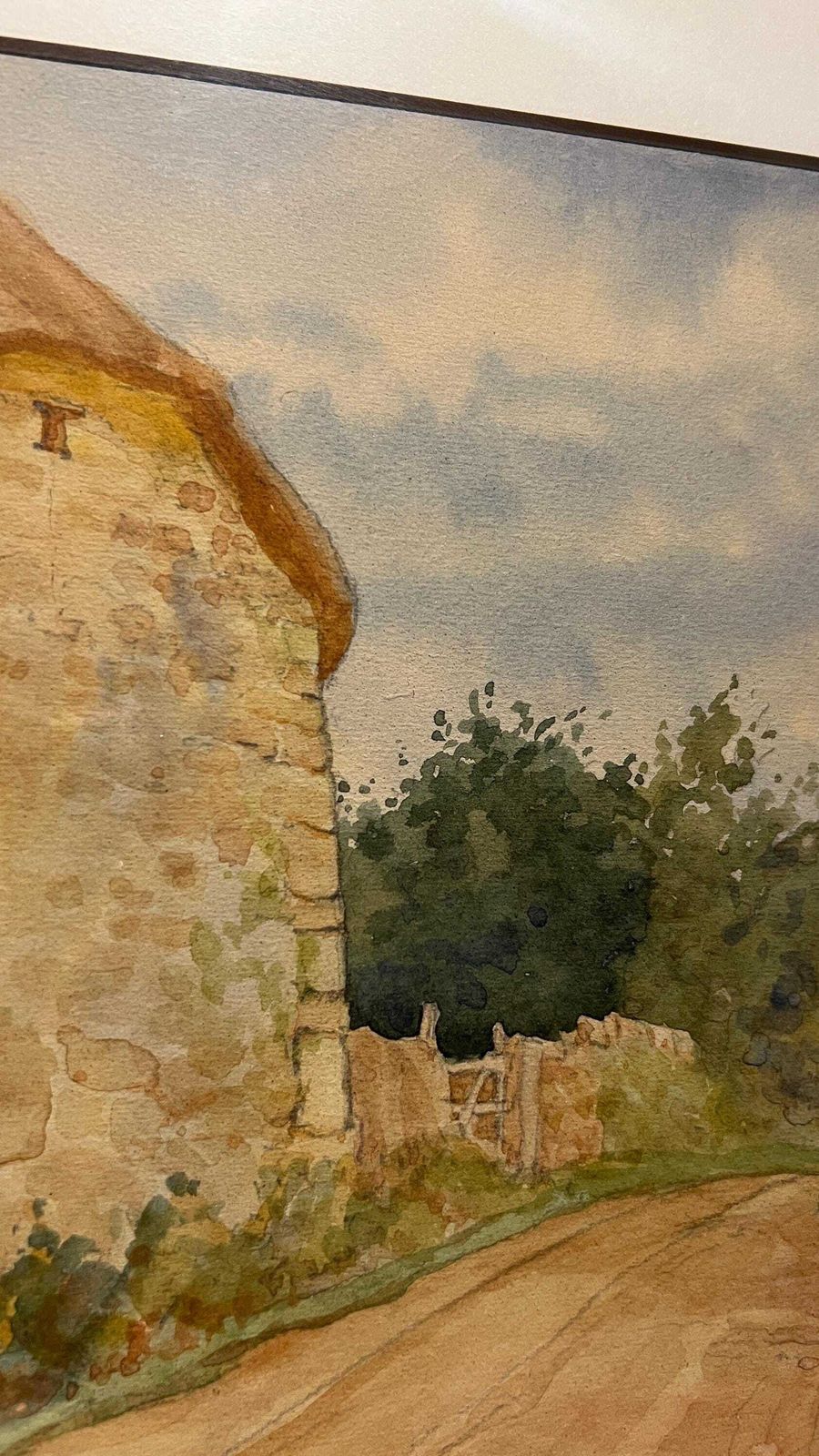 Vintage 1926 Watercolour Picture Of Rudge Farm, Lustleigh Devon | Countryside Scene In Solid Wood Frame photo 169.0