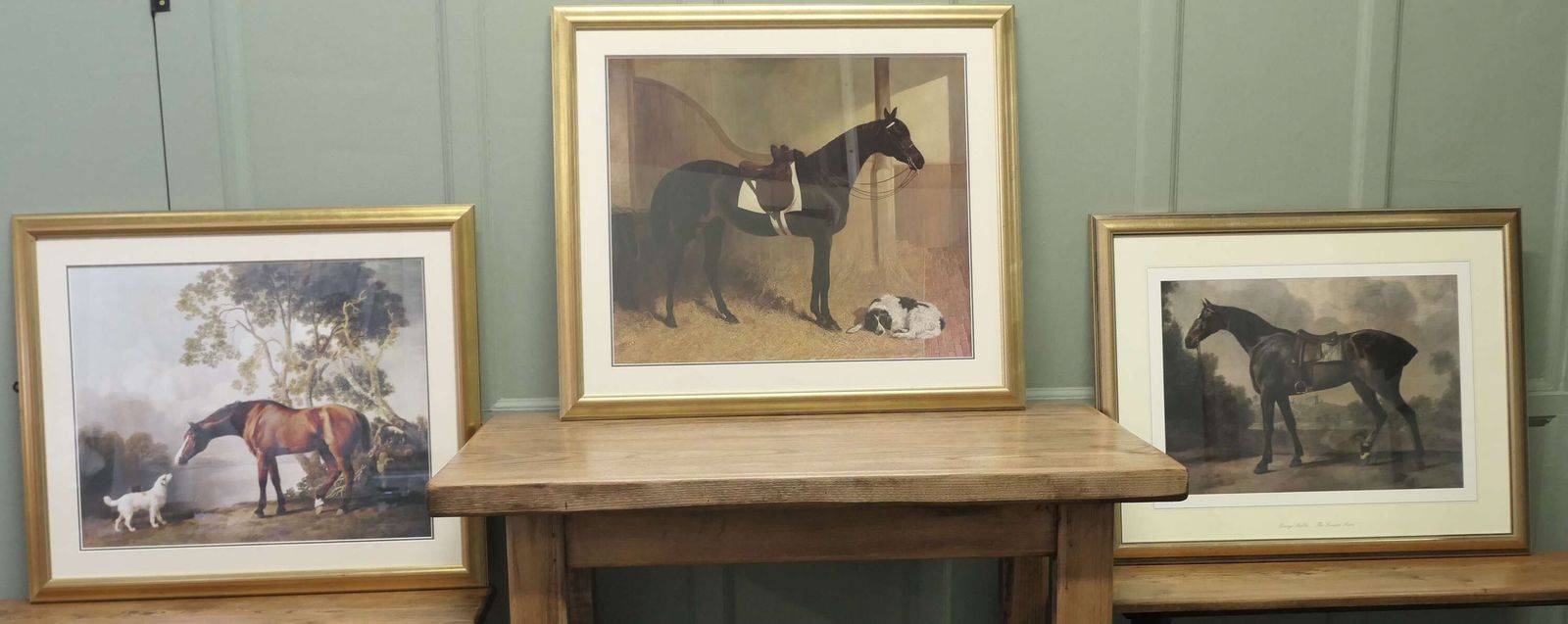 3 Large Framed Prints Of Horses, George Stubbs photo furniture