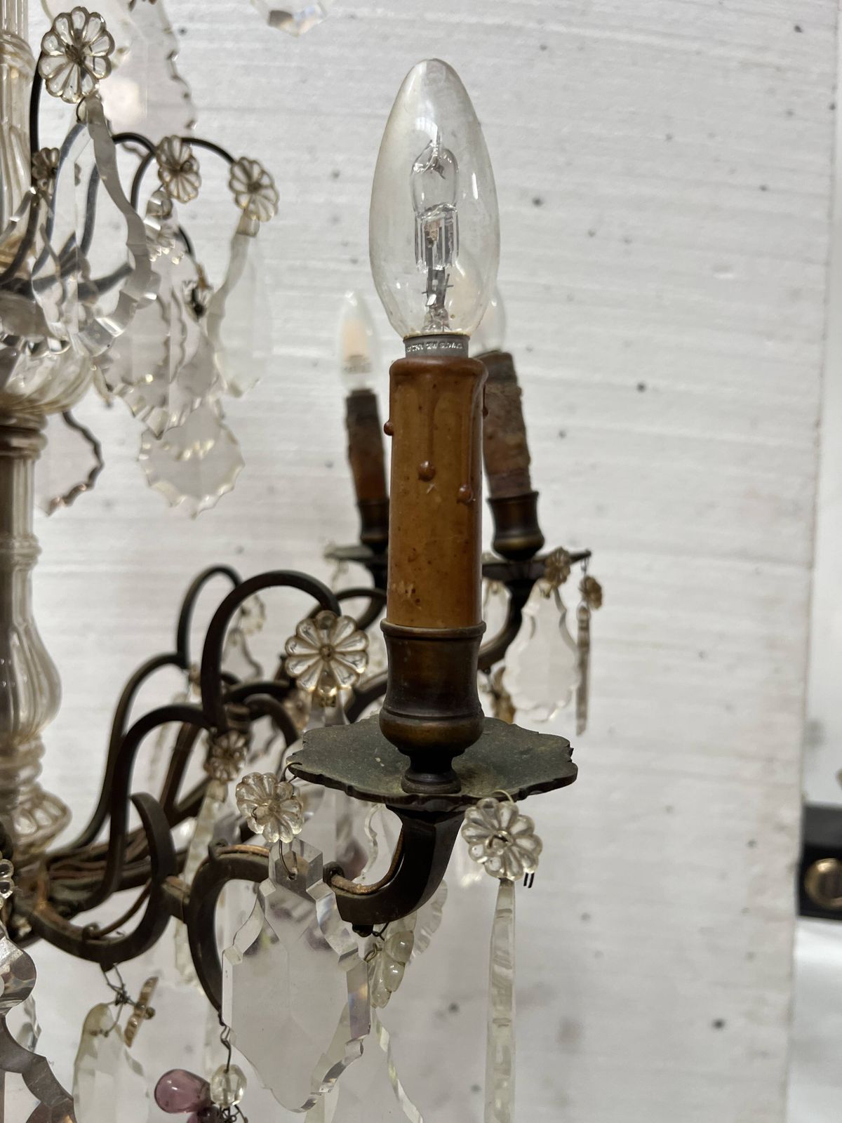 Louis XV Style Chandelier With Pendants And Colored Glass Fruits, 20th Century photo 858.0