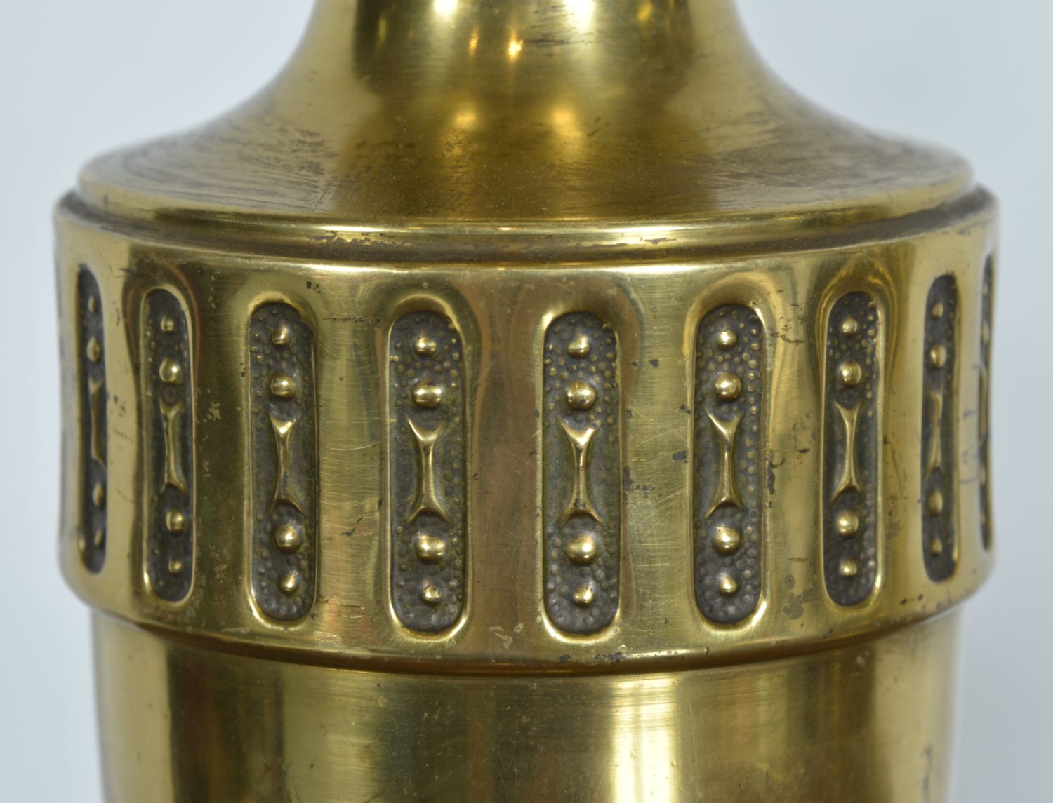 photo furniture Pair Early 20th Century French Art Nouveau Style Brass Urn Table Lamps 1910