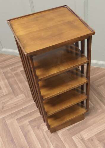 A Petite French 4 Shelf Revolving Bookcase photo for sale