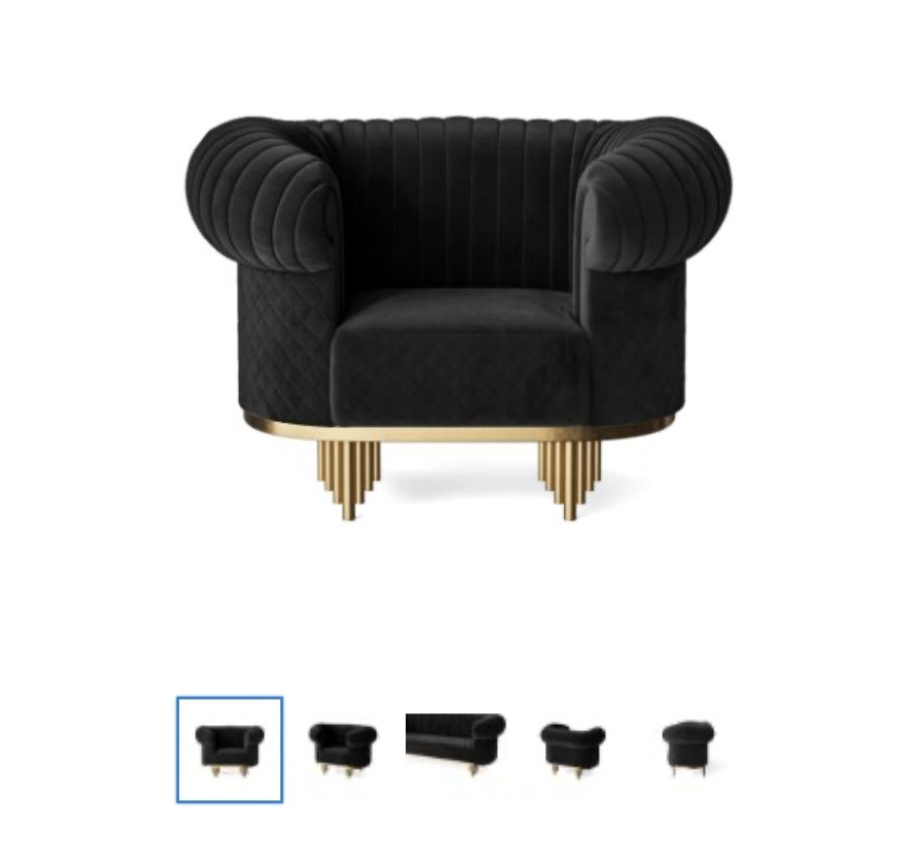 Brand New Armchair Black Velvet Settee Couch photo furniture