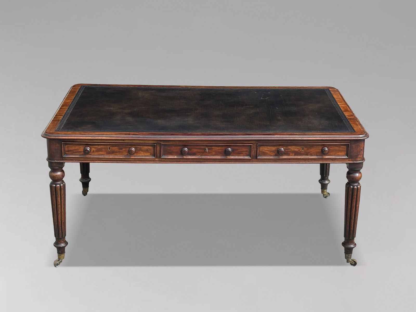 18th Century George III Period Mahogany Writing Table Stamped W.Priest photo for sale