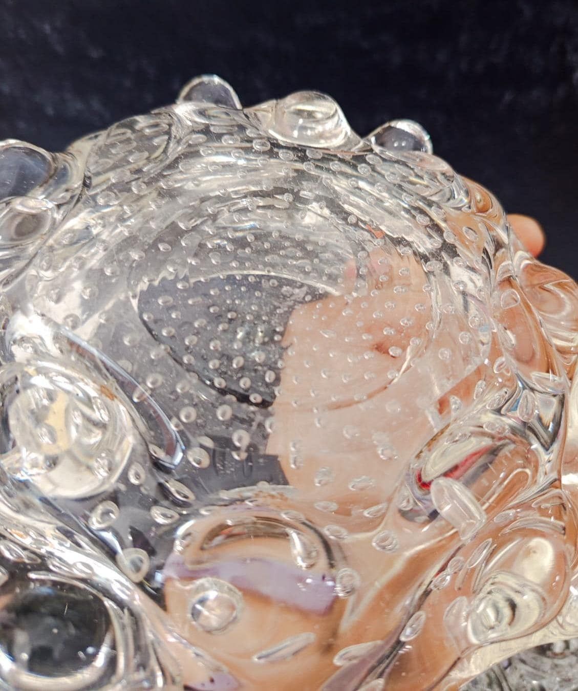 photo for sale Murano Glass Smoking Set Bullicante Barovier E Toso Type Mugnoni Seguso Transparent Ashtray