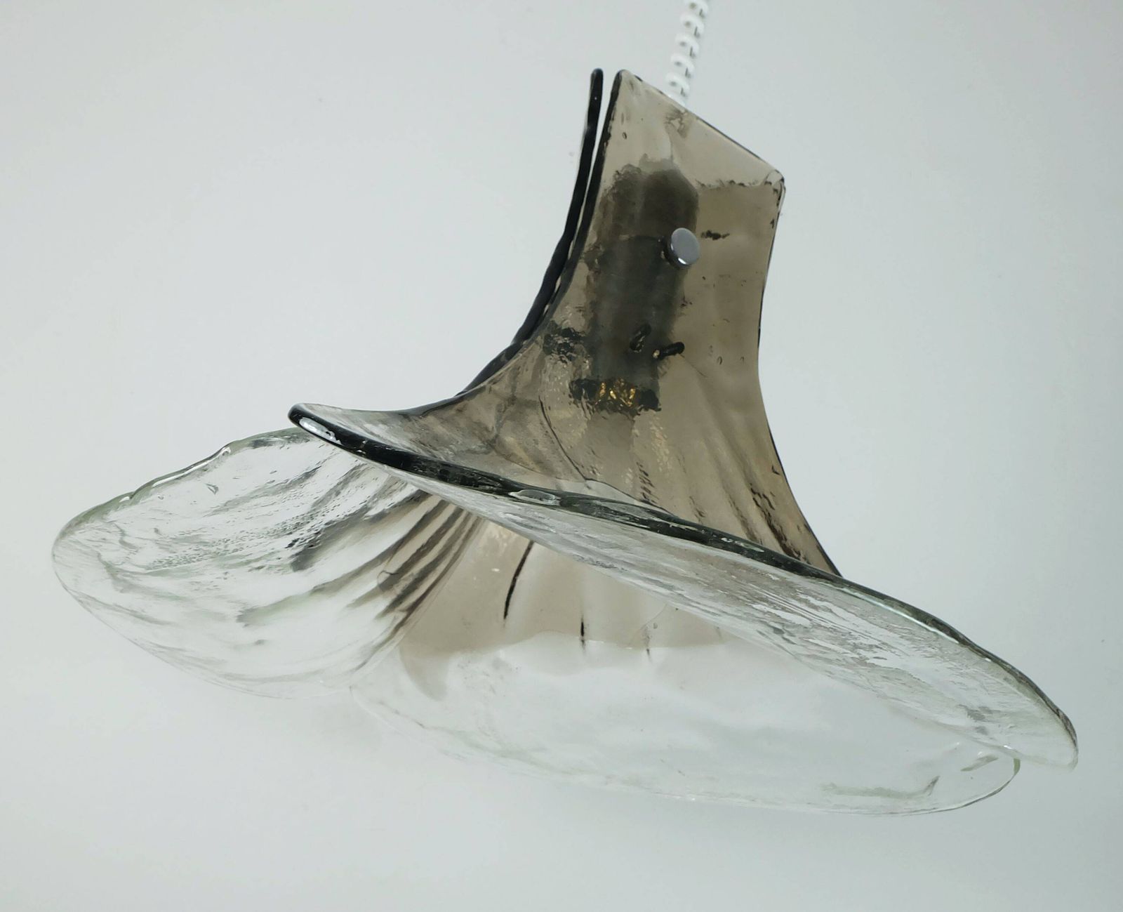Kalmar Franken Mid Century Chandelier Ice Glass photo vintage