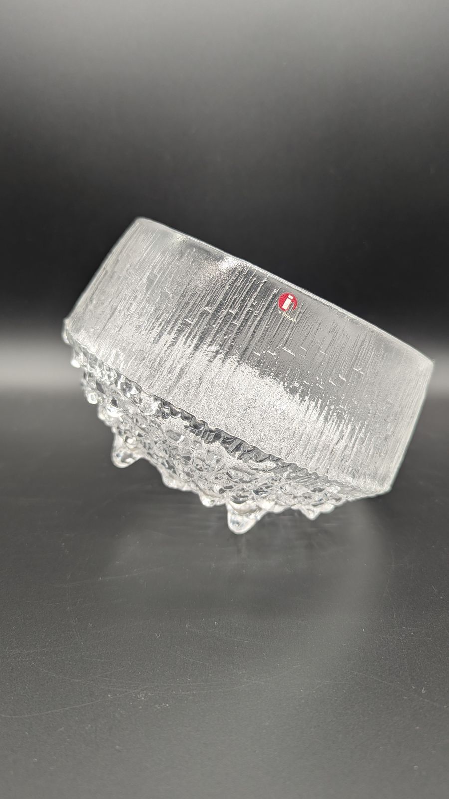 Iconic Finnish Mid Century Iittala Ultima Thule Glass Bowl By Tapio Wirkkala 1970s
