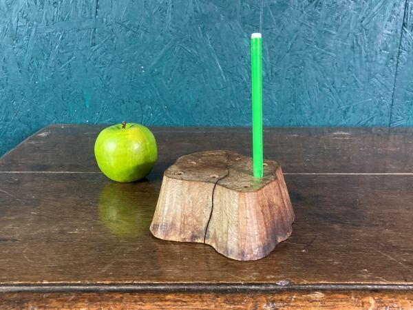 A Charming Rustic Wood Artists Paint Brush Holder photo for sale