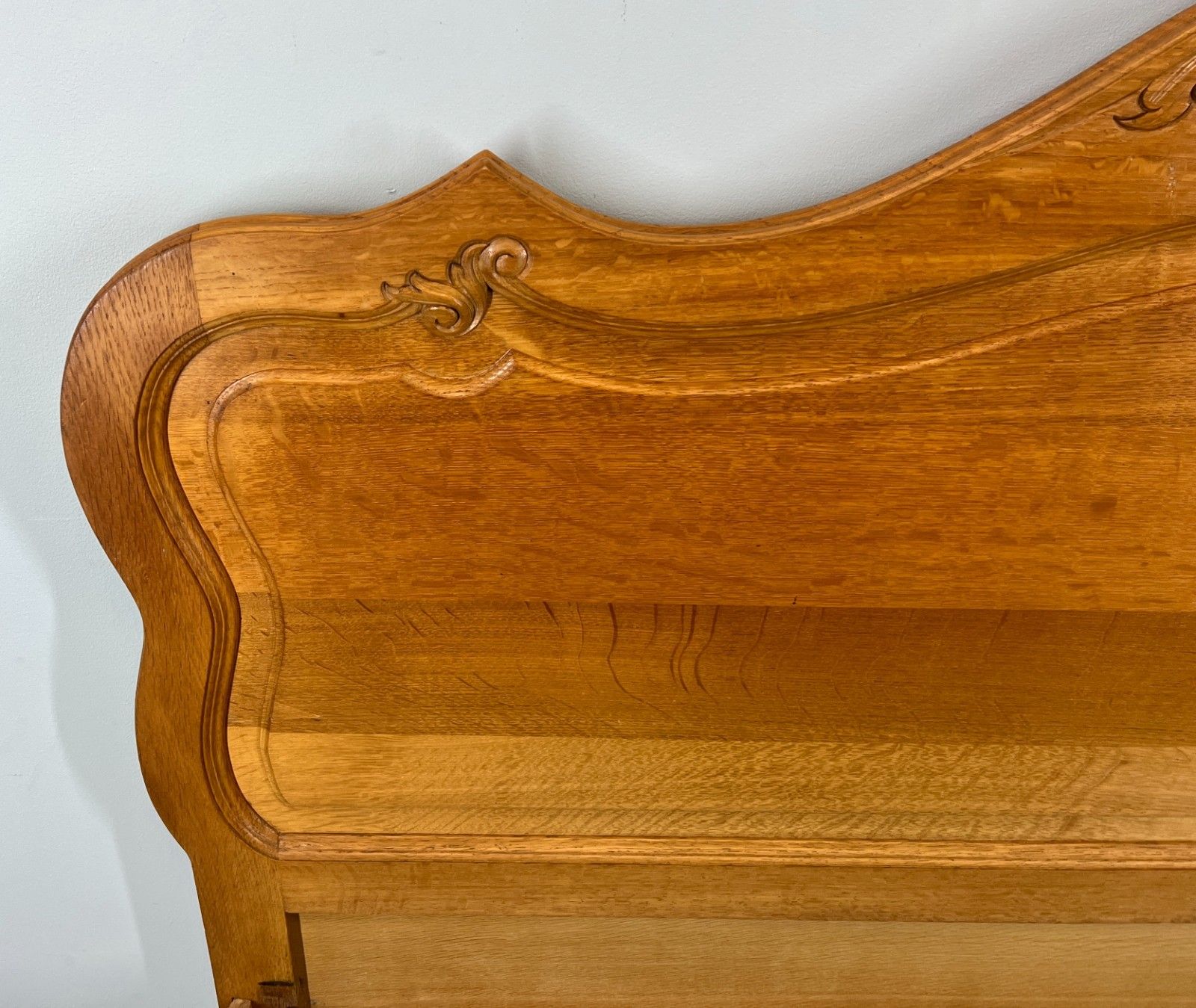 Bed Frame Vintage French Louis XVI Style Oak Double Carved Panel Lot 4108 photo buy