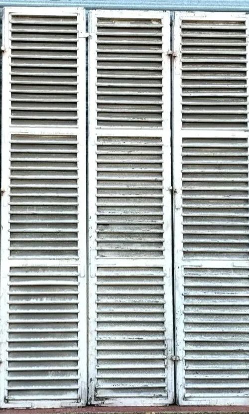 Suite Of 2 Pairs Solid Oak Shutters 19th Century photo buy