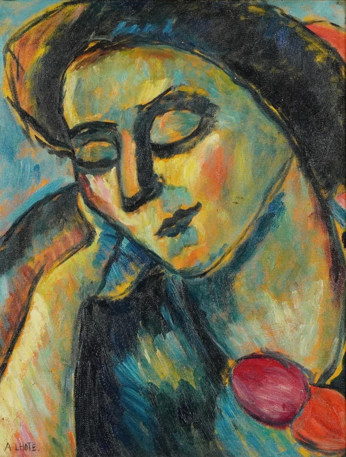 André Lhote Portrait De Femme (Portrait Of A Woman) Oil Painting On Board photo furniture